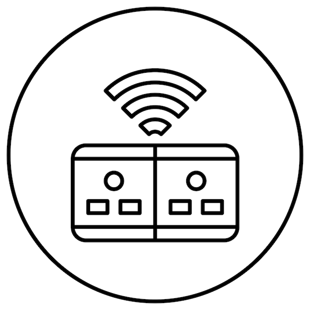 Obraz wektorowy ikony Smart Socket może być używany dla Smart Home
