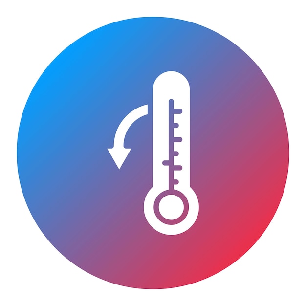Obraz wektorowy ikony spadku temperatury może być używany do globalnego ocieplenia