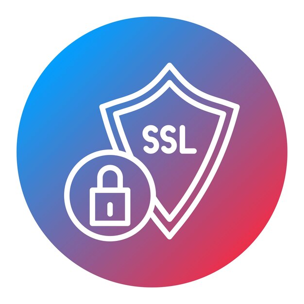 Obraz wektorowy ikony SSL może być używany w sklepie internetowym