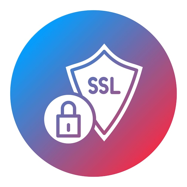 Obraz wektorowy ikony SSL może być używany w sklepie internetowym