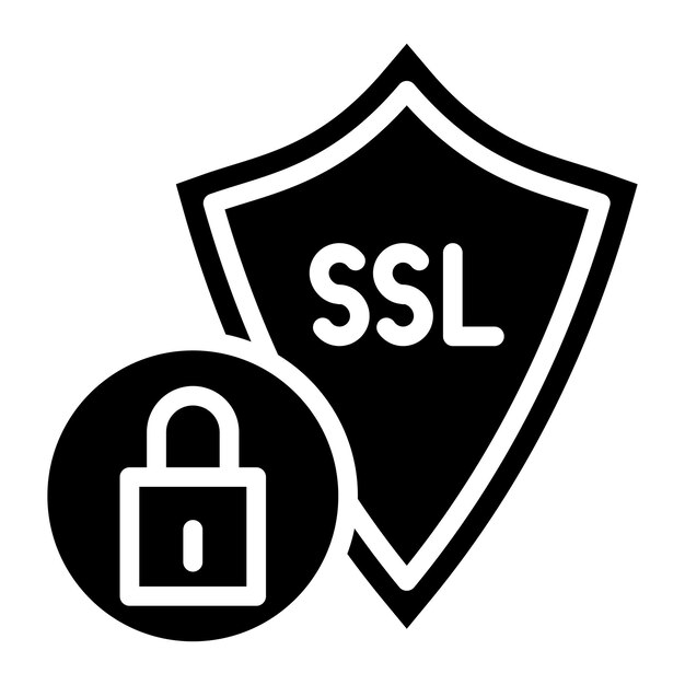 Obraz wektorowy ikony SSL może być używany w sklepie internetowym