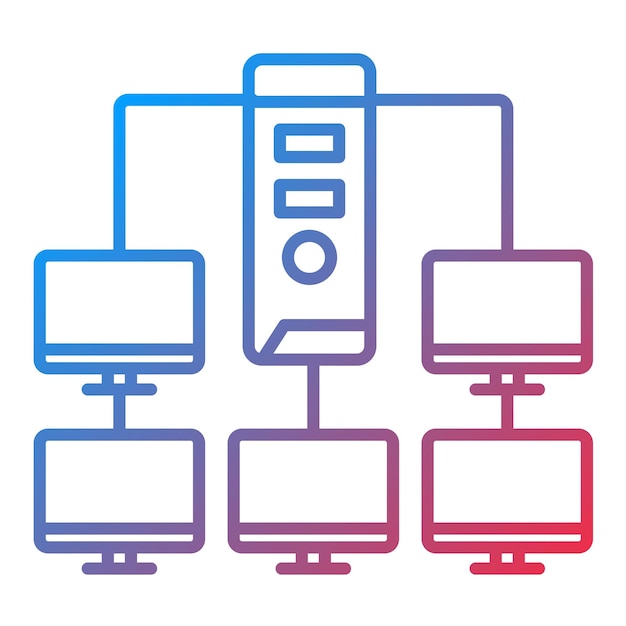 Obraz wektorowy ikony stacji roboczej Może być używany do hostingu internetowego