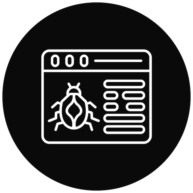 Obraz wektorowy ikony szkodliwego oprogramowania internetowego może być używany do hostingu internetowego
