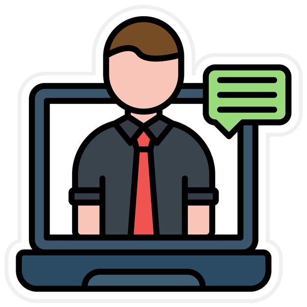 Plik wektorowy obraz wektorowy ikony telekonferencji może być używany dla osób biznesowych
