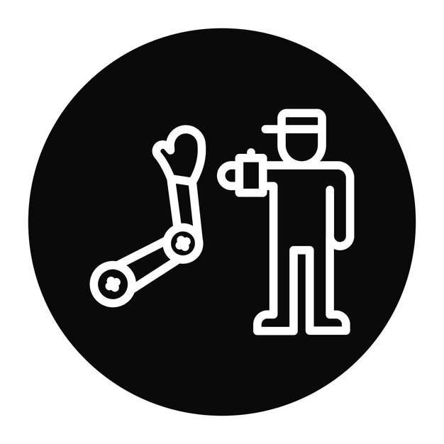 Obraz wektorowy ikony teleoperowanego robota może być używany do robotyki