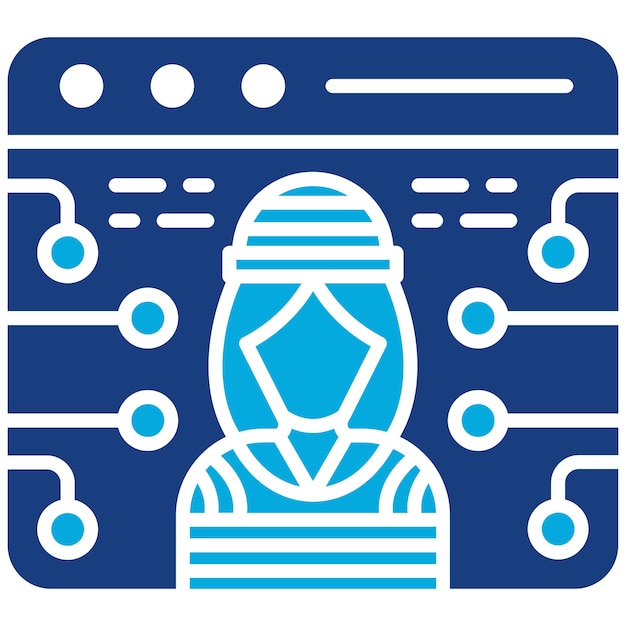 Plik wektorowy obraz wektorowy ikony tożsamości cybernetycznej może być używany dla fintech