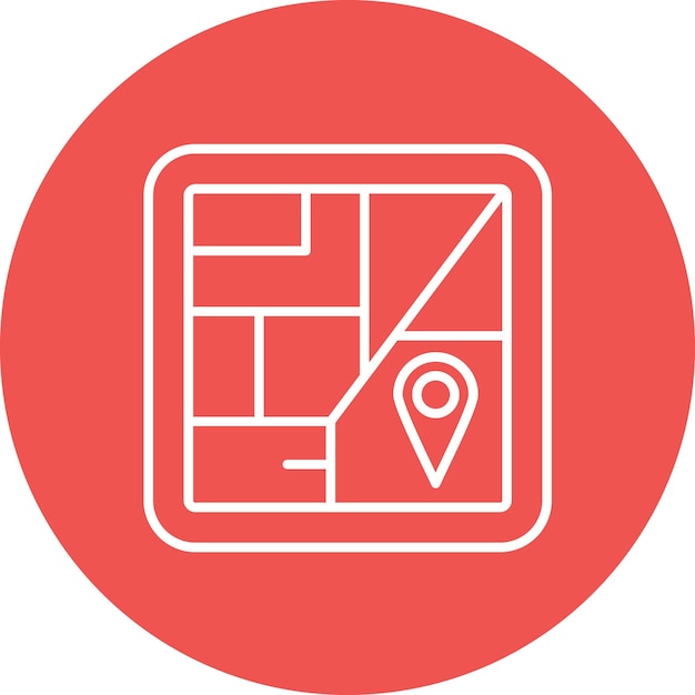 Obraz wektorowy ikony trasy mapy może być używany do marketingu internetowego