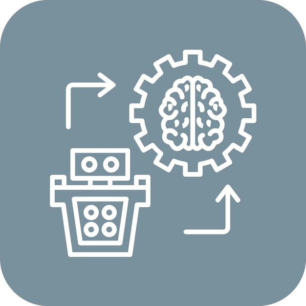 Plik wektorowy obraz wektorowy ikony uczenia maszynowego może być używany do big data