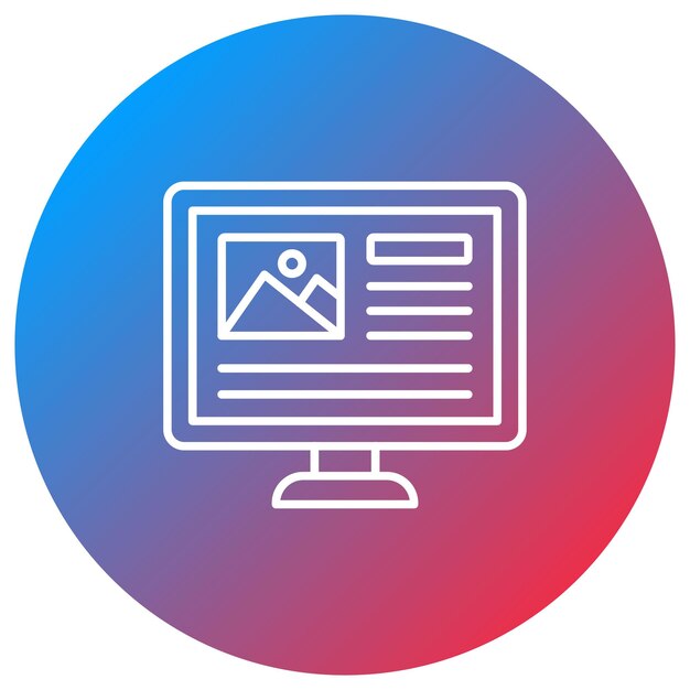 Obraz wektorowy ikony Ui Design może być używany w informatyce