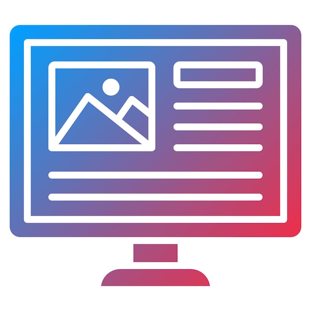 Obraz wektorowy ikony Ui Design może być używany w informatyce