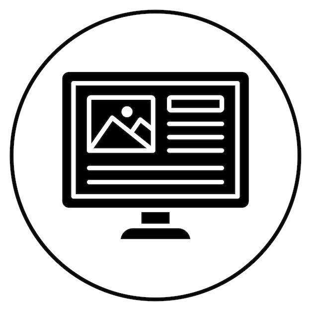 Obraz wektorowy ikony Ui Design może być używany w informatyce