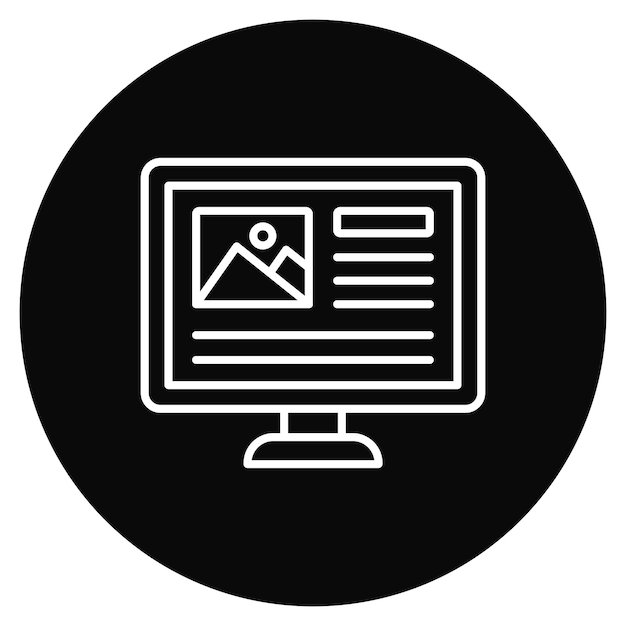 Obraz wektorowy ikony Ui Design może być używany w informatyce