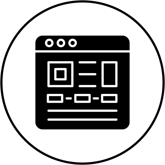 Obraz wektorowy ikony układu strony Może być używany do marketingu internetowego