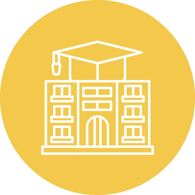 Obraz wektorowy ikony uniwersytetu Może być używany do edukacji internetowej