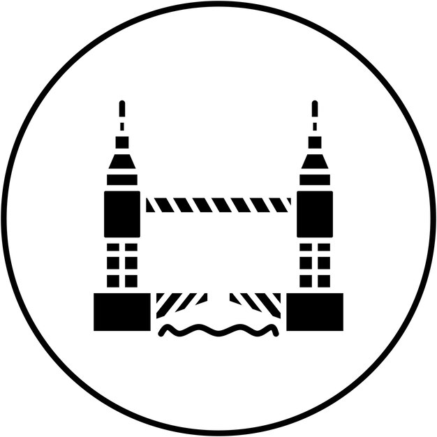 Plik wektorowy obraz wektorowy ikony wieży może być używany dla punktów orientacyjnych