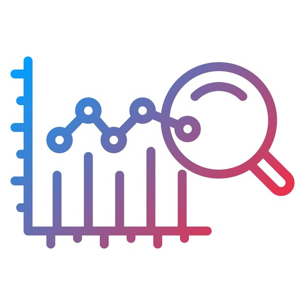 Obraz wektorowy ikony wykresu może być używany do Data Science