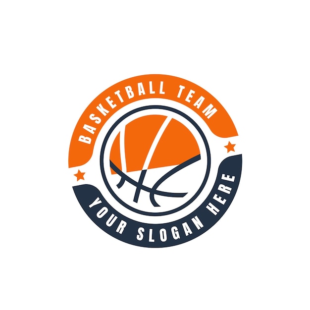 Obraz Wektorowy Logo Klubu Koszykarskiego Wektor Tworzący Szablon Logo Klubu Koszikarskiego Dla Drużyny Sportowej
