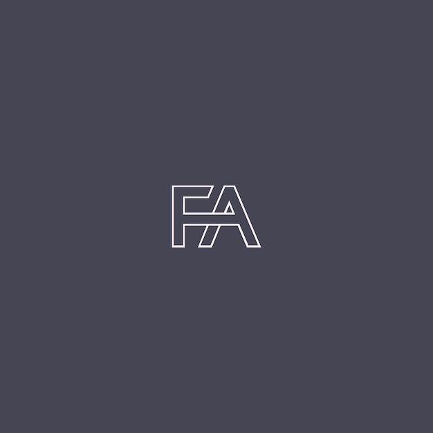 Plik wektorowy obraz wektorowy projektu logo fa