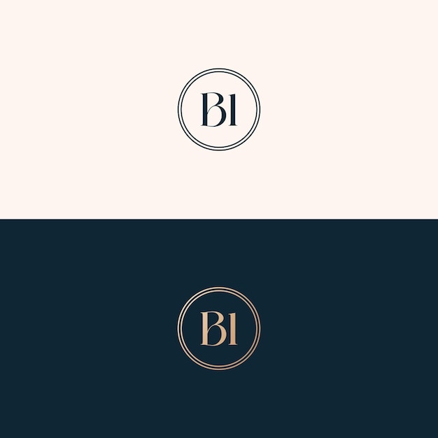 Obraz wektorowy projektu logo monogramu Bl