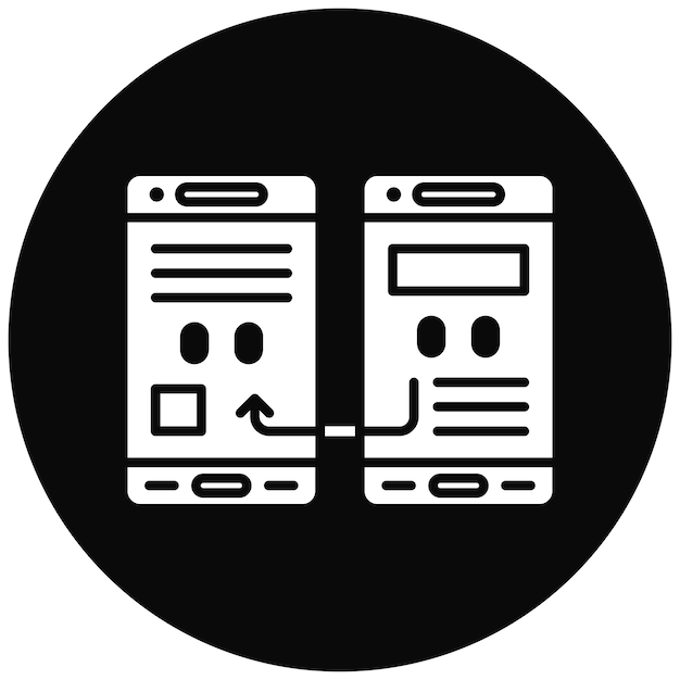 Obraz wektorowy prototypu ikony może być używany do tworzenia aplikacji mobilnych