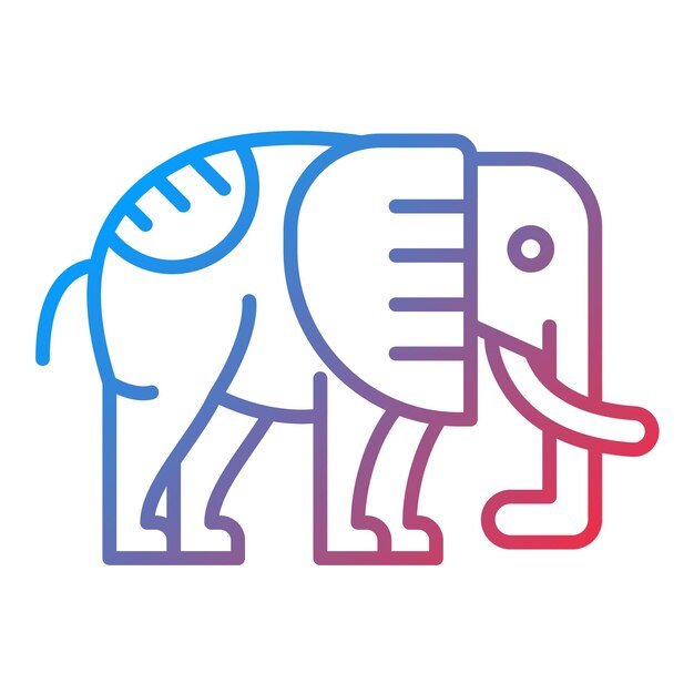 Obraz wektorowy z ikoną Circus Elephant może być używany dla Circus