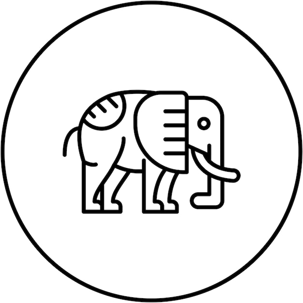 Obraz wektorowy z ikoną Circus Elephant może być używany dla Circus