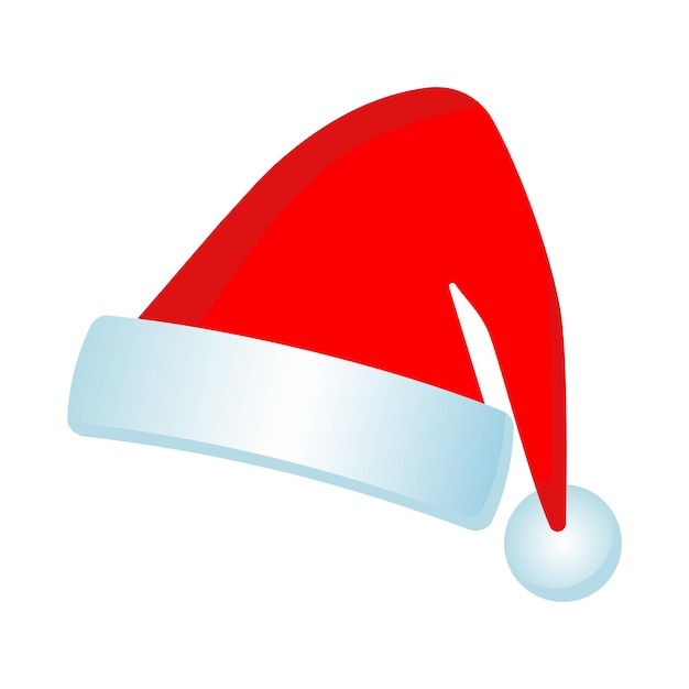 Obraz Z Kolorowym Kapeluszem Santa Claus Na Miękkim Białym Tle Projekt Bożego Narodzenia