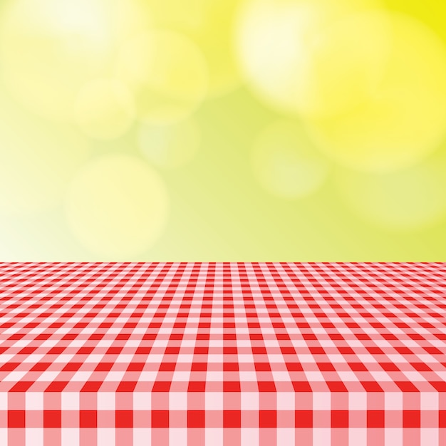 Plik wektorowy obrus piknikowy ze światłem bokeh