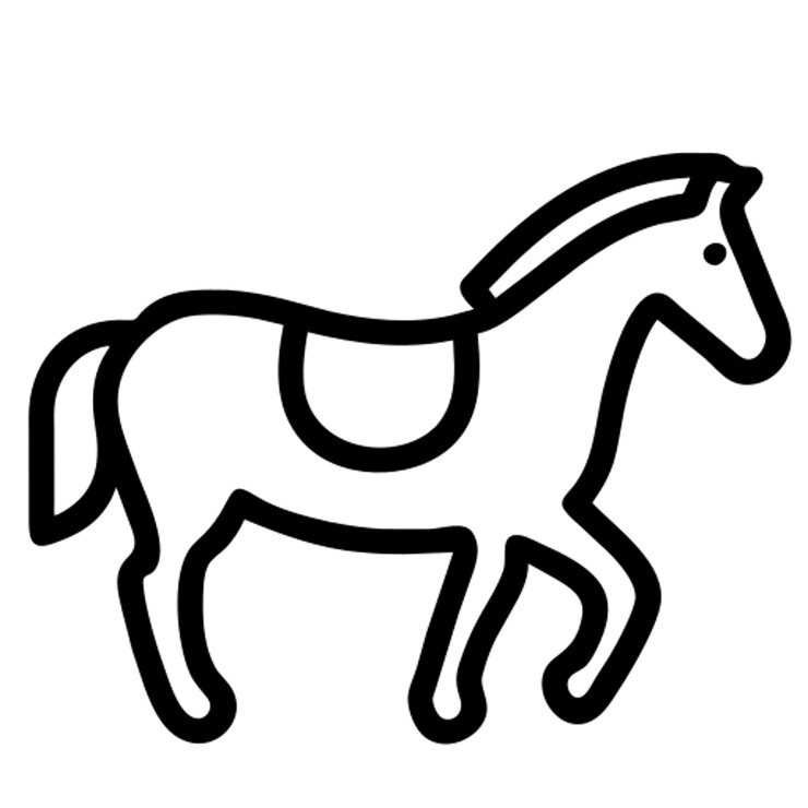obrys ikony konia