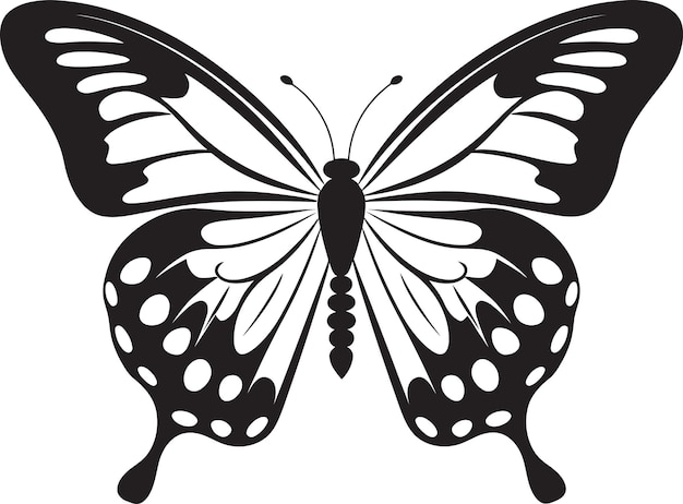 Plik wektorowy obscure odyssey vector butterfly icon in black midnight monarch elegant black butterfly symbol