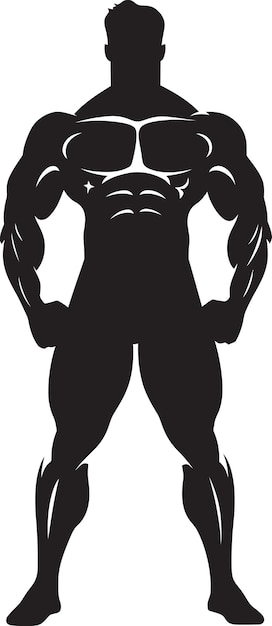 Obsidian Bulk Full Body Black Vector Logo Dla Muscle Warriors Tinta Wygrawerowana Titan Full Body Black Vect