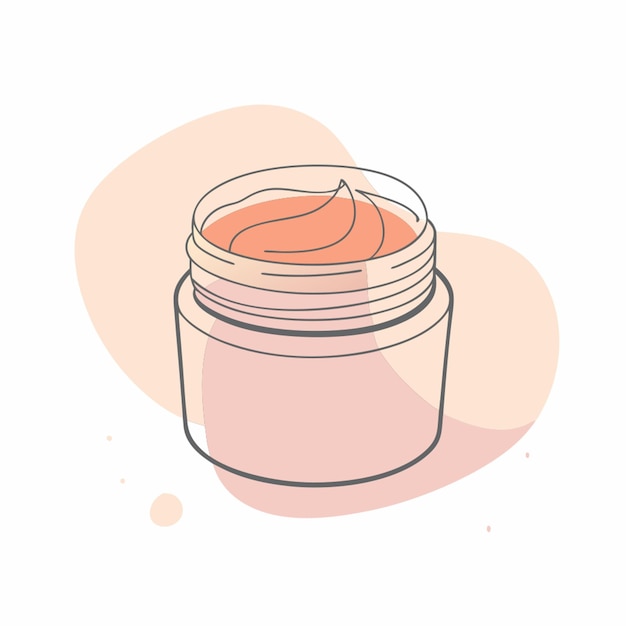 Obwód liniowy ilustracji wektorowej kremu