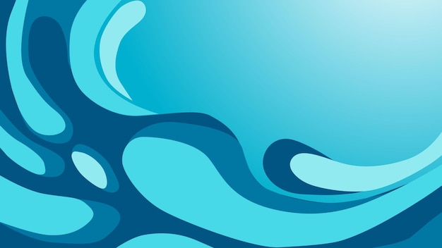 Plik wektorowy ocean niebieski kolor gradient płynny kształt tła