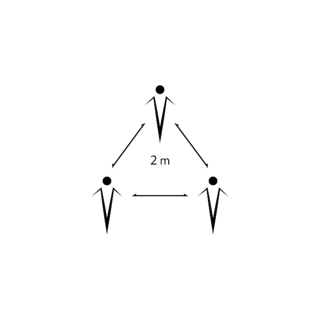 Plik wektorowy ochrona ikony odległości społecznej przed rozprzestrzenianiem się wirusów bezpieczeństwa