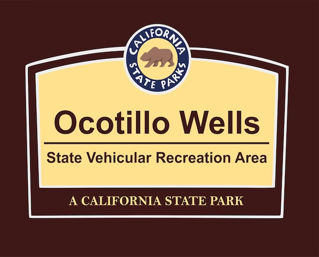 Ocotillo Wells California z brązowym tłem