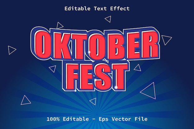 October Fest z efektem tekstowym w nowoczesnym stylu gry