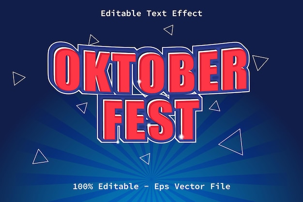 October Fest Z Efektem Tekstowym W Nowoczesnym Stylu Gry