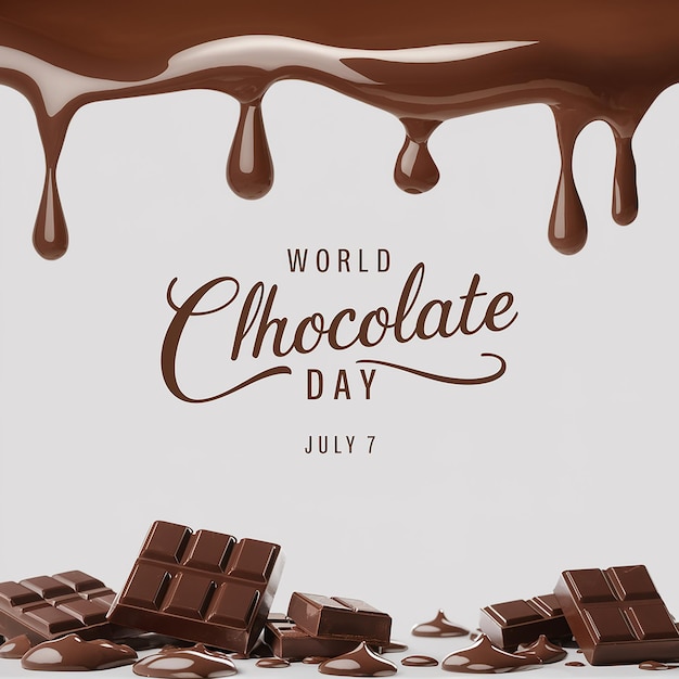 Plik wektorowy oddawanie się dekadencji światowego dnia czekolady 7 lipca
