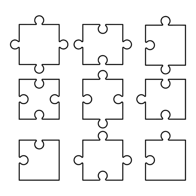 Plik wektorowy oddzielone fragmenty układanki