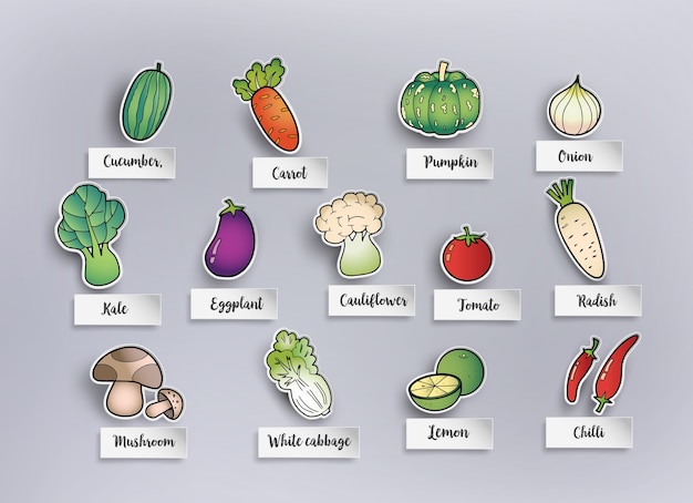 Plik wektorowy odręczne rysowanie warzyw.