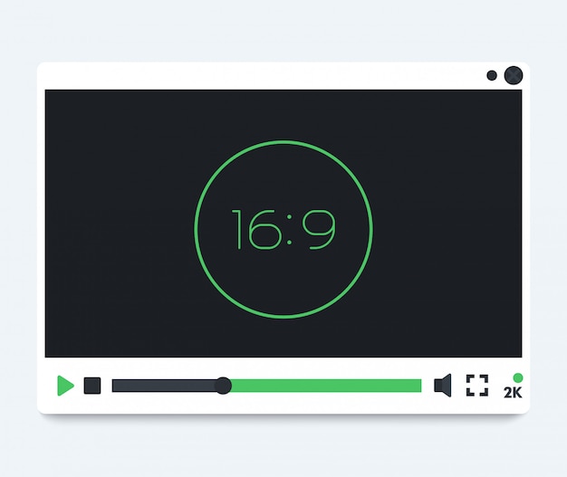Plik wektorowy odtwarzacz wideo, nowoczesny design interfejsu