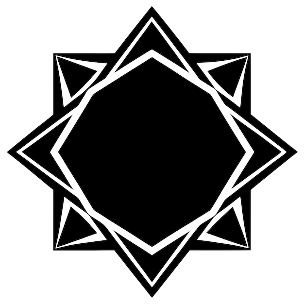 odważna ramka geometryczna z ostrymi liniami sylwetka ozdoby sztuka wektorowa i ilustracja