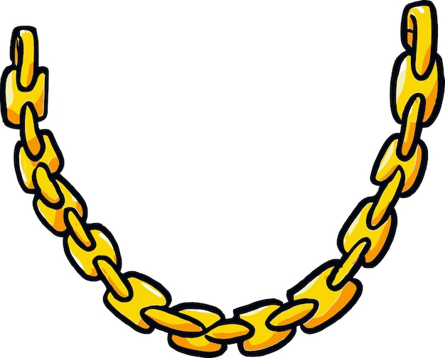 Odważny i majestatyczny masywny złoty metaliczny naszyjnik lub bransoletka