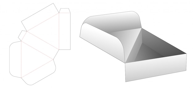 Odwróć Trójkątny Szablon Wycinany W Pudełku
