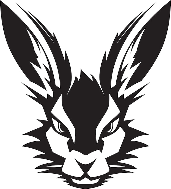Plik wektorowy odznaka monochromatyczna premium królika ikona sylwetki pełnego wdzięku królika