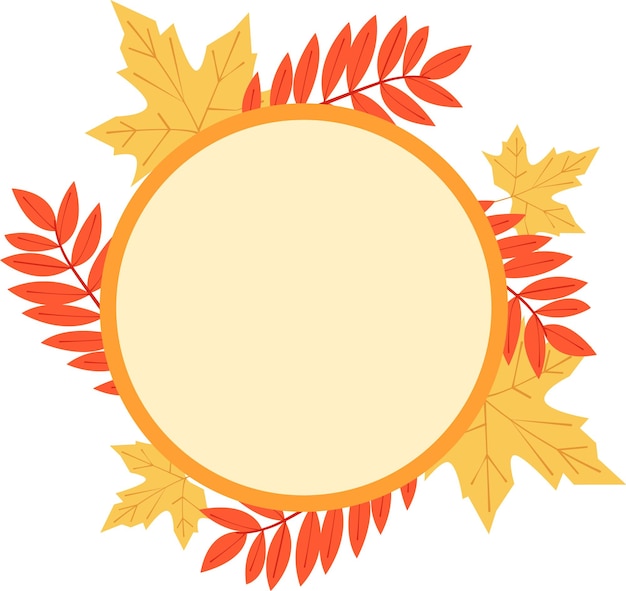 Plik wektorowy odznaka z jesiennych liści