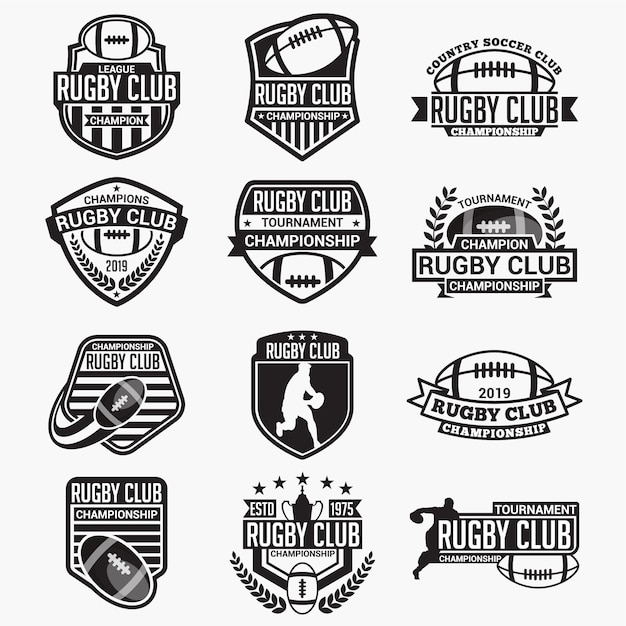 Odznaki i logo Rugby Club