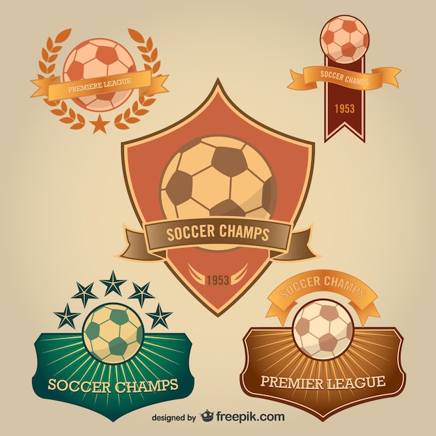 Plik wektorowy odznaki soccer do pobrania za darmo