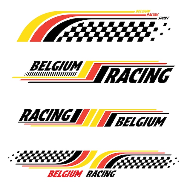 Odznaki z flagą Belgii