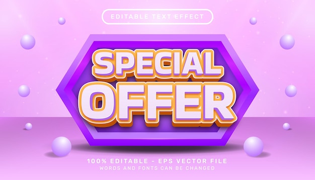 oferta specjalna efekt tekstowy 3d i edytowalny efekt tekstowy
